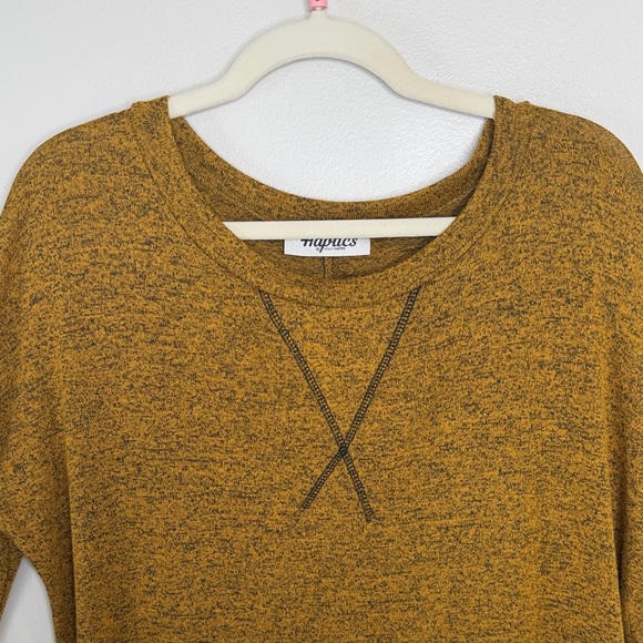 Haptics Mustard Yellow Stretch Blouse Size Small - Picture 6 of 13